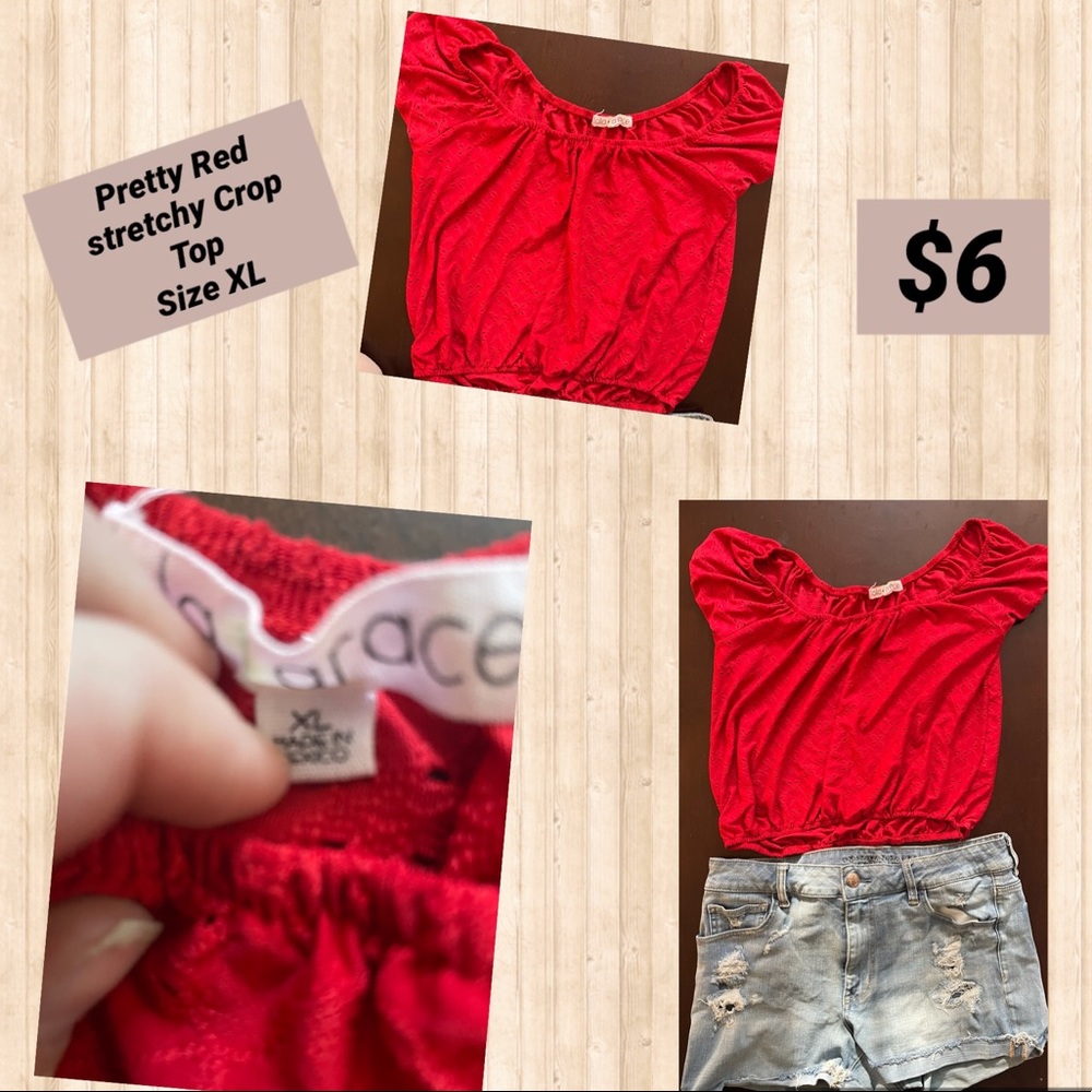 Stretchy Red Crop top